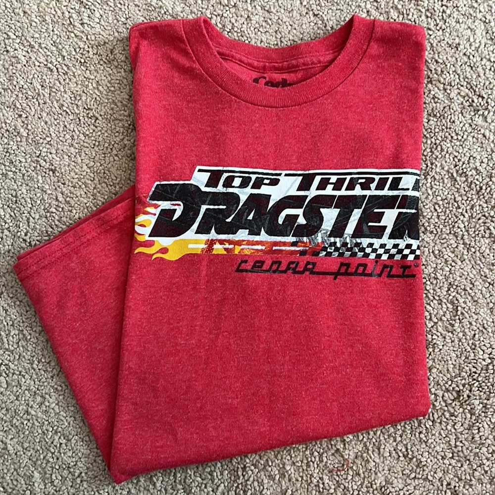 Cedar Point Retired Roller Coaster Red T-Shirt Youth Sz Large - Picture 4 of 5